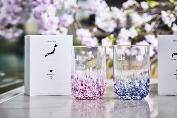JIMOTO Made+ 津軽びいどろ 昼桜 330ml|マグカップ|mug