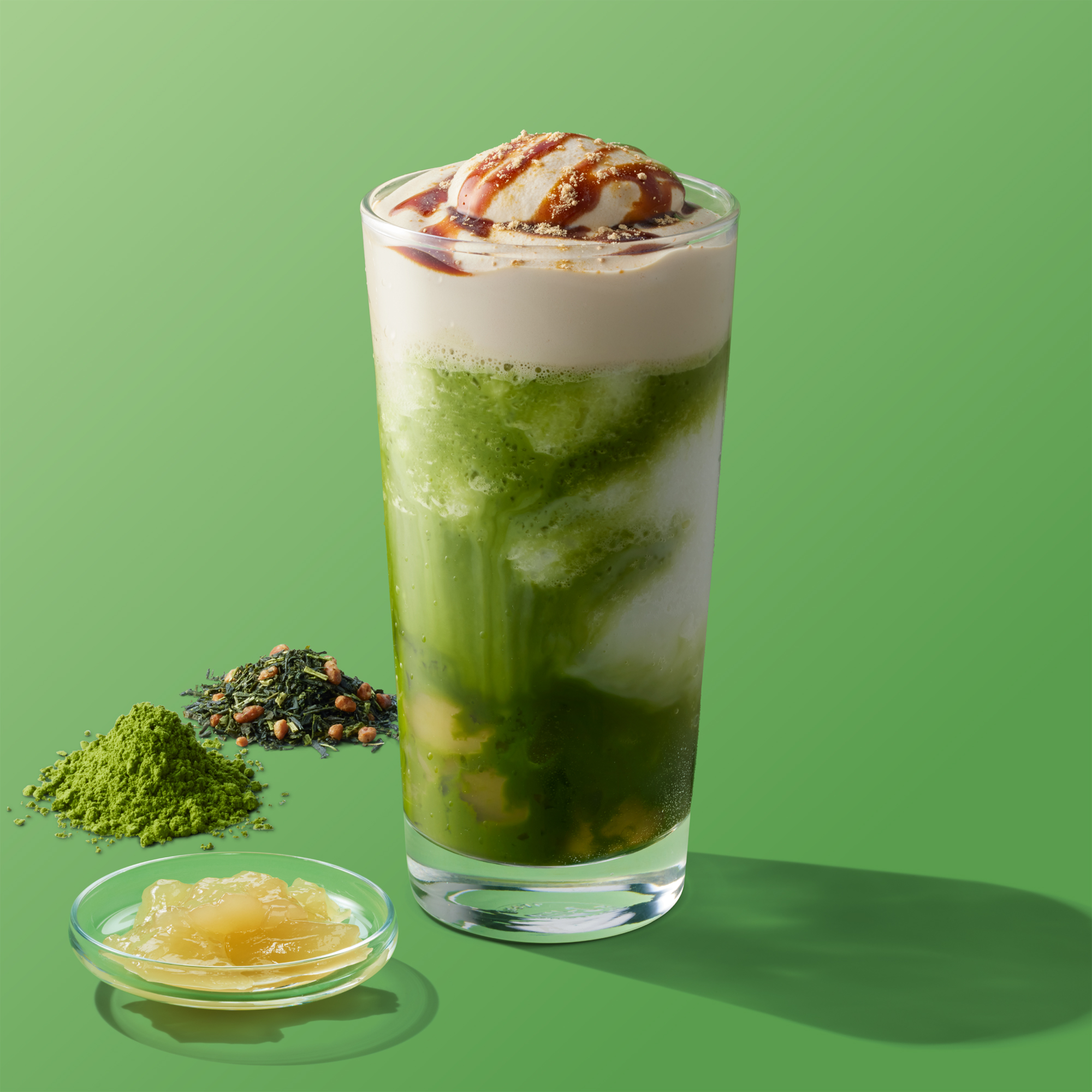 煎茶抹茶 ティー フラペチーノ わらび餅入り