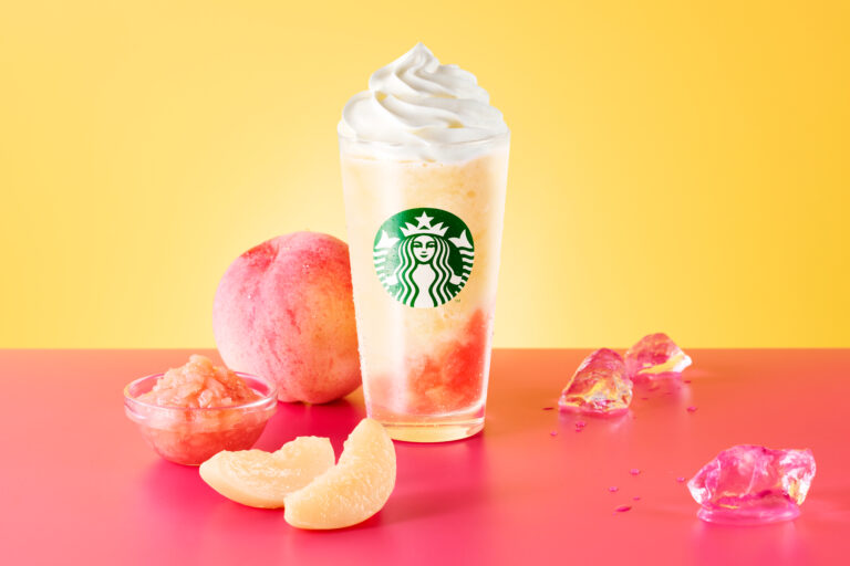 『My フルーツ³ フラペチーノ®完熟白桃」が3月18日(水)より登場!熟した白桃の贅沢な味わい広がる、カスタマイズ型フローズンフルーツ ...
